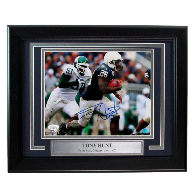 Tony Hunt Signed/Autographed Penn State 8×10 Photo Framed JSA 197323