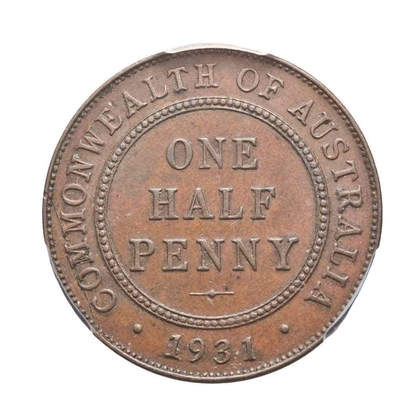 1931 Halfpenny PCGS MS63BN (Choice Uncirculated)