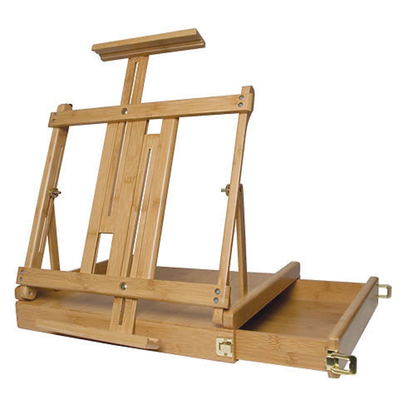 Art Alternatives Bamboo Ravenna Sketch Box Easel, 16 x 14 x 5 Footprint Table Easel