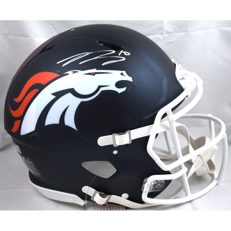 Bo Nix Signed Denver Broncos F/S Speed Authentic Helmet- Beckett W Holo *White