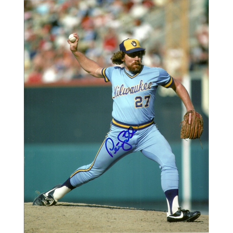 Brewers 1982 AL Championship Pitcher PETE LADD Signed 8×10 Photo #1 AUTO