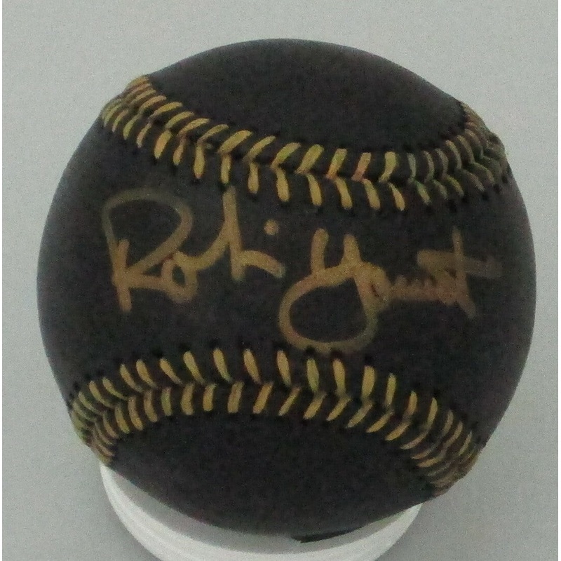 Brewers ROBIN YOUNT Signed Official MLB BLACK Baseball AUTO – JSA