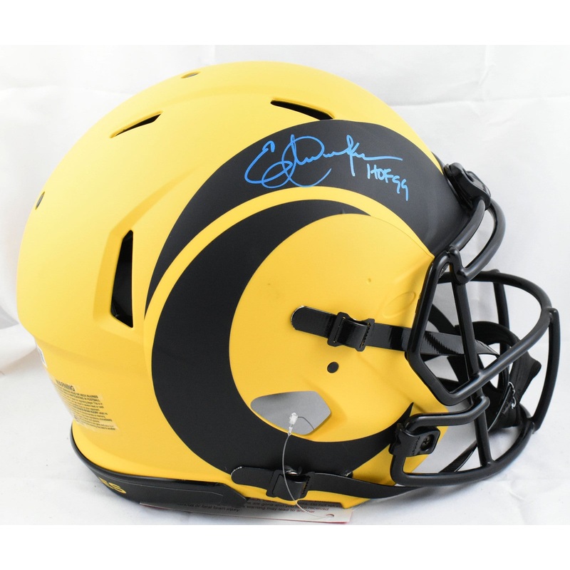 Eric Dickerson Signed Rams F/S Rave Speed Authentic Helmet HOF – Beckett W Holo