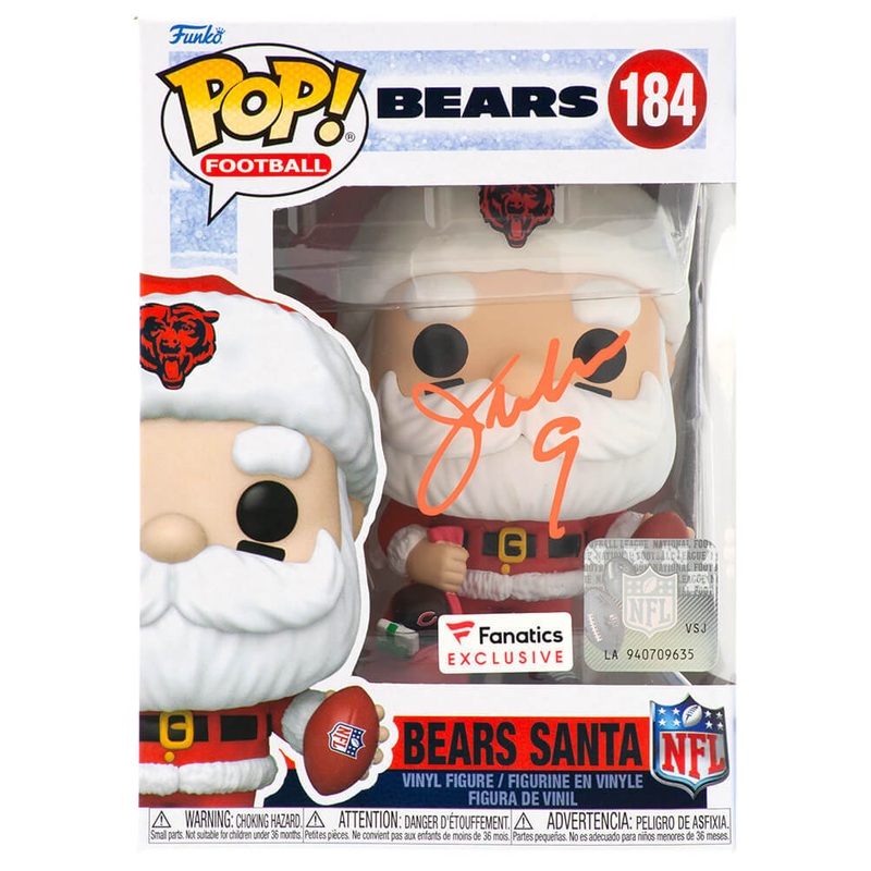 Jim McMahon Signed Chicago Bears SANTA Funko Pop Doll #184 (SCHWARTZ SPORTS COA)
