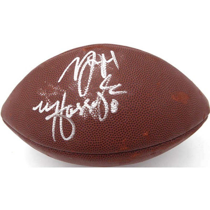 Marshawn Lynch & Matt Hasselbeck Autographed Football Seahawks Beckett BS30355