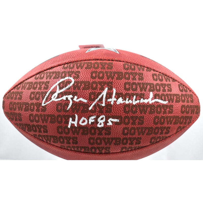 Roger Staubach Signed Cowboys Showcase Duke Football w/HOF – Beckett W Hologram
