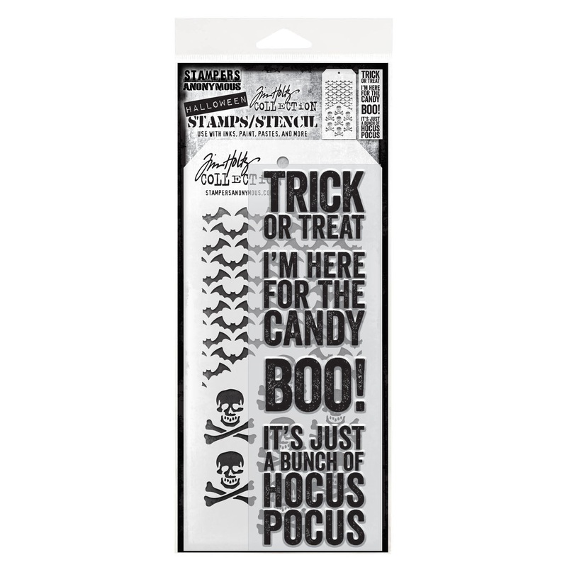 Stampers Anonymous Media #46 Tim Holtz Clear Stamp and Stencil