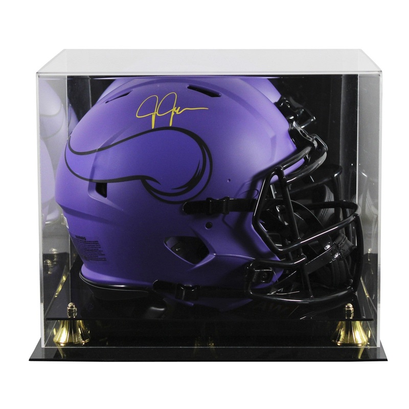 Vikings Justin Jefferson Signed Rave F/S Speed Proline Helmet W/ Case BAS Wit