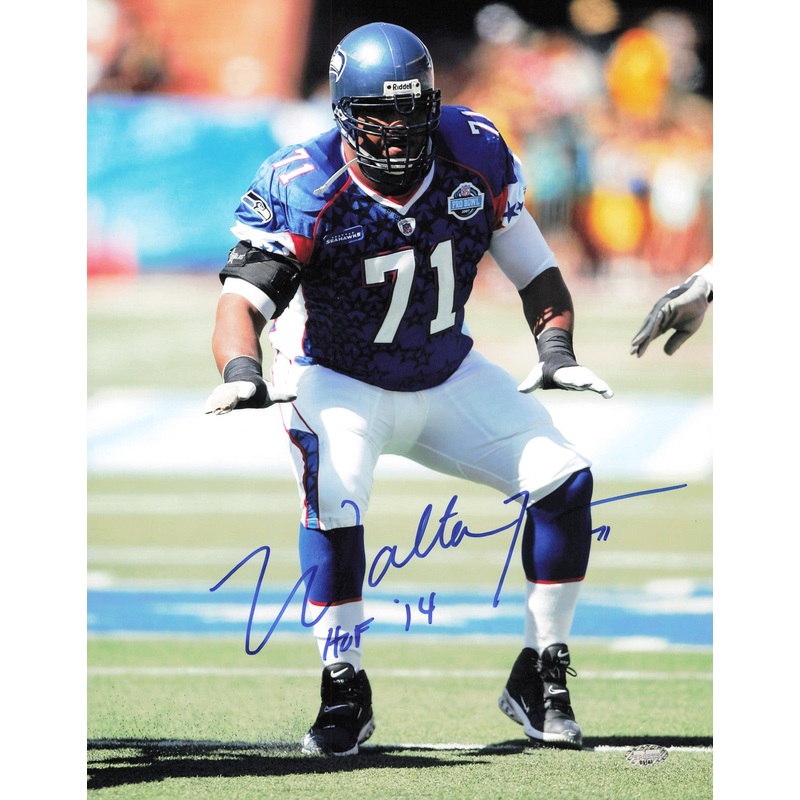 Walter Jones Autographed 11×14 Photo Seattle Seahawks HOF 14 MCS Holo #64161