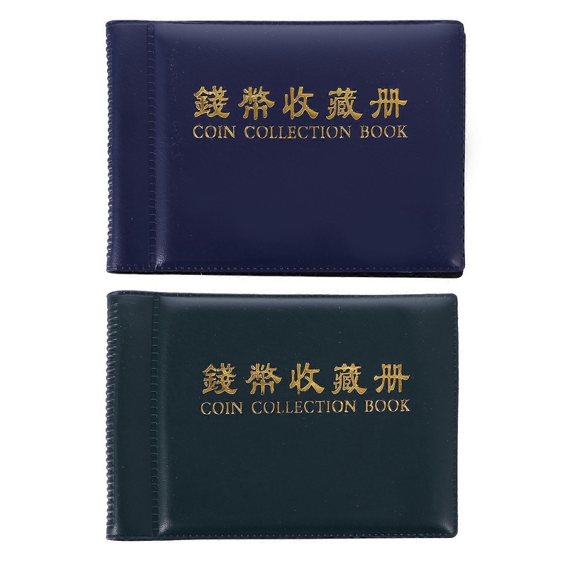 2pcs Mini 60 Grids Coin Collection Album Coin Storage Bag Coin Collection Holder