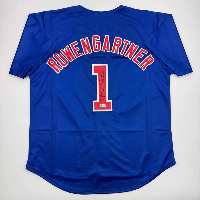 Autographed/Signed Thomas Ian Nicholas Rookie Of The Year Blue Jersey BAS COA