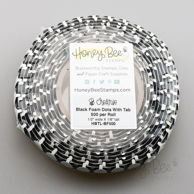 Black Foam Dots With Tab – 1/2 x 1/8 – 500pk