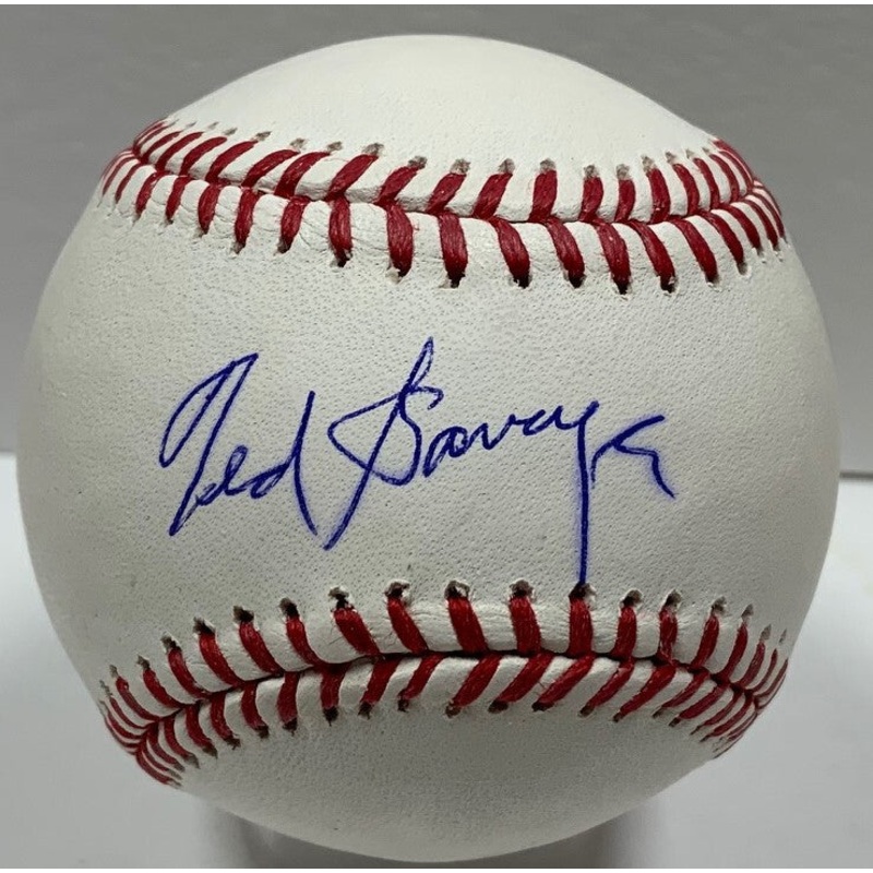 Brewers TED SAVAGE Signed MLB Baseball AUTO Cardinals- Dodgers – Phillies Reds