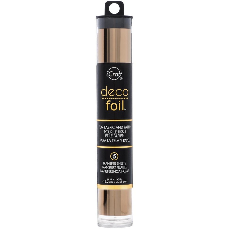 Deco Foil Transfer Sheets 6X12 5/Pkg Rose Gold