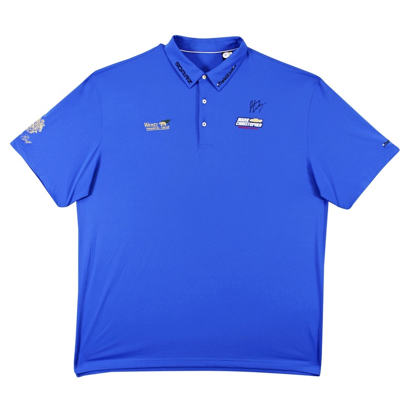 John Daly Authentic Signed Match Worn Blue Polo Shirt BAS #BK84740
