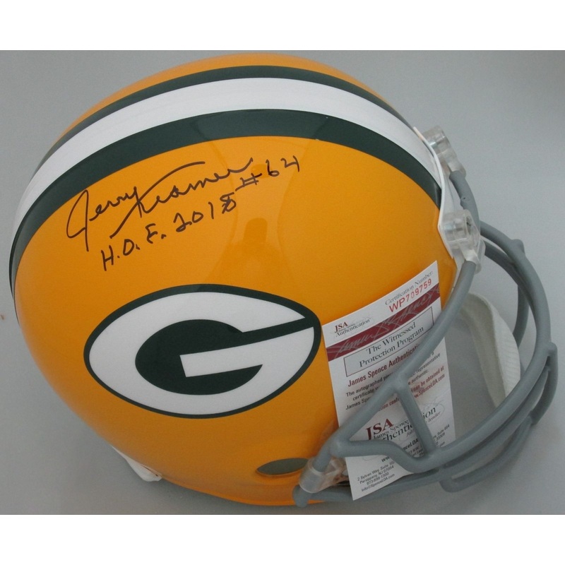 Packers JERRY KRAMER Signed VSR4 Throwback Replica Helmet AUTO w/ HOF – JSA