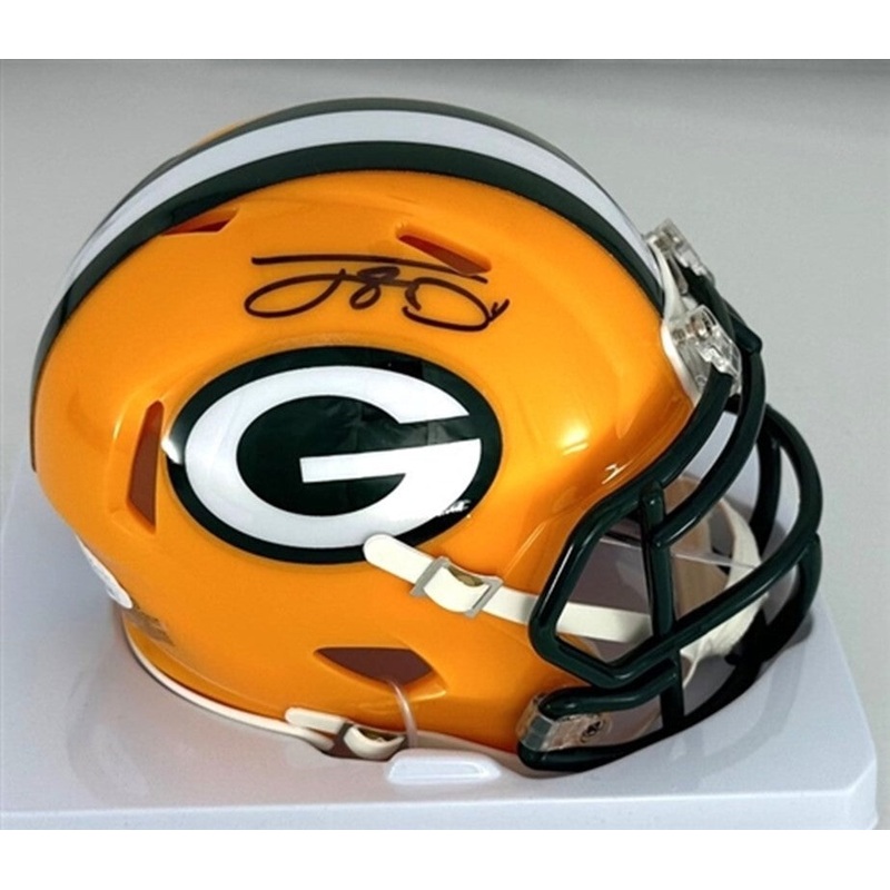 Packers Receiver JAYDEN REED Signed Riddell Speed Mini Helmet AUTO – BAS