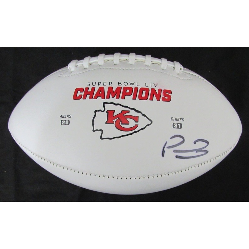 Patrick Mahomes Signed/Auto Chiefs Super Bowl LIV Logo Football PSA/DNA 194022