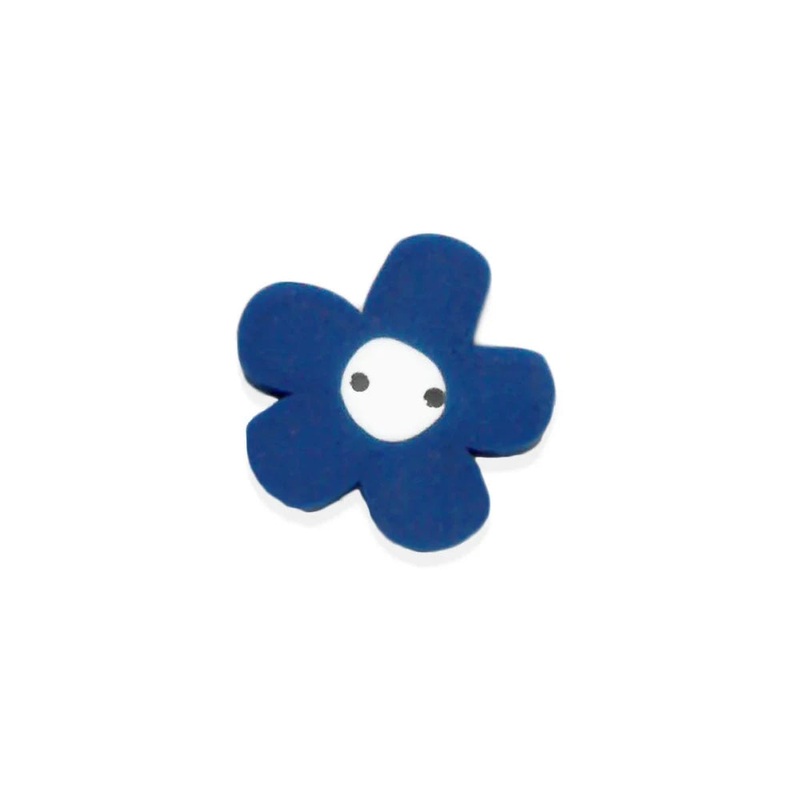Small Navy Bloom Button – 1 per pack