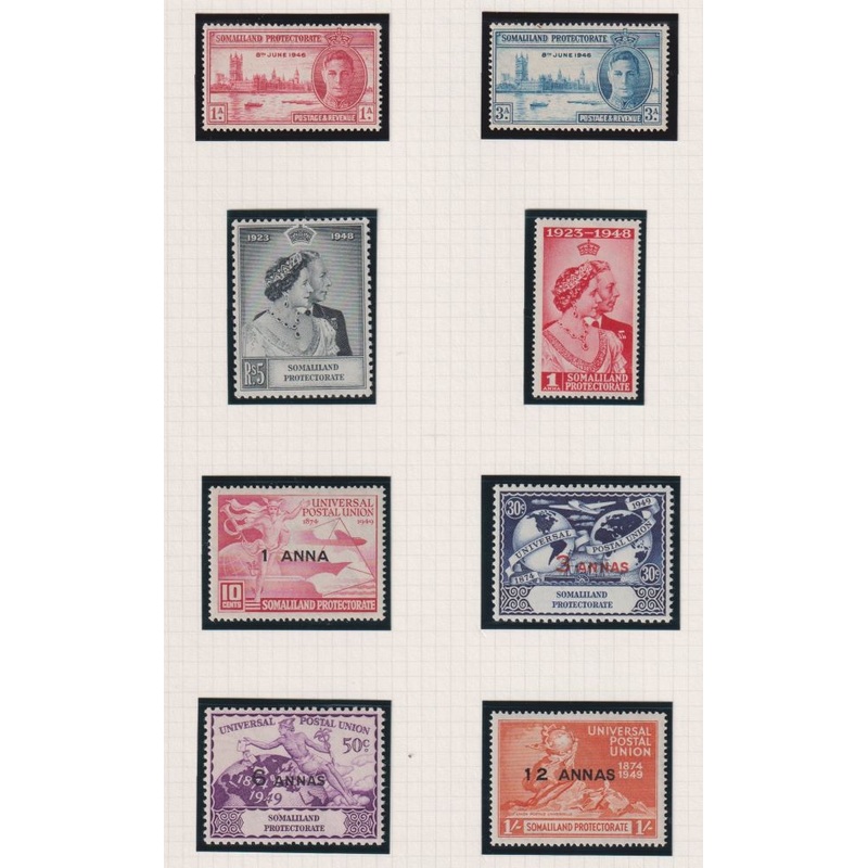 SOMALILAND 1946-49 RSW & COMMEM SETS SUPERB UNMOUNTED MINT