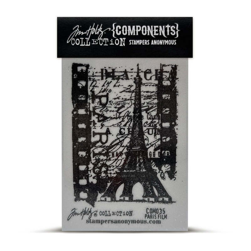 Stampers Anonymous Paris Film Tim Holtz Components Cling Mount Collage Stamp