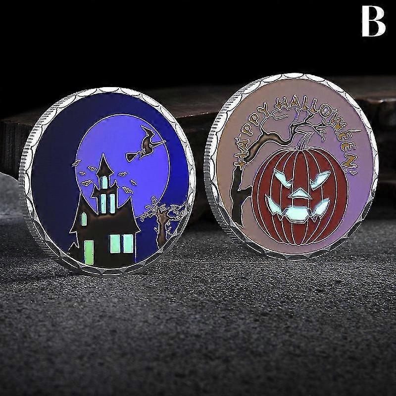 2025 1Pc Halloween Commemorative Coin Halloween Pumpkin Home Decoration Coin Collection