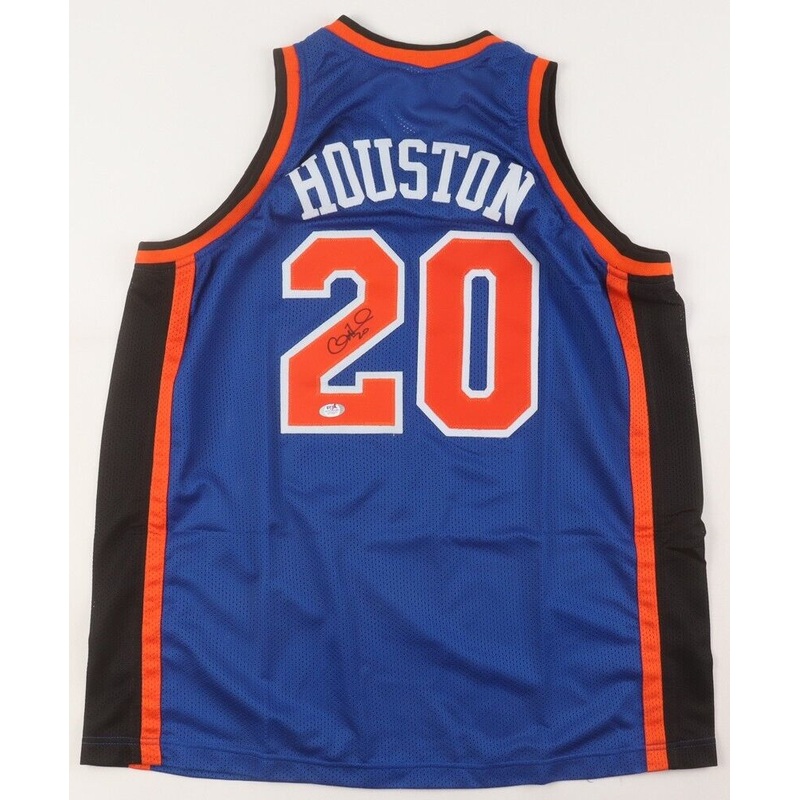 Allan Houston Signed Knicks Jersey (PSA COA) New York Shooting Guard 1996-2005