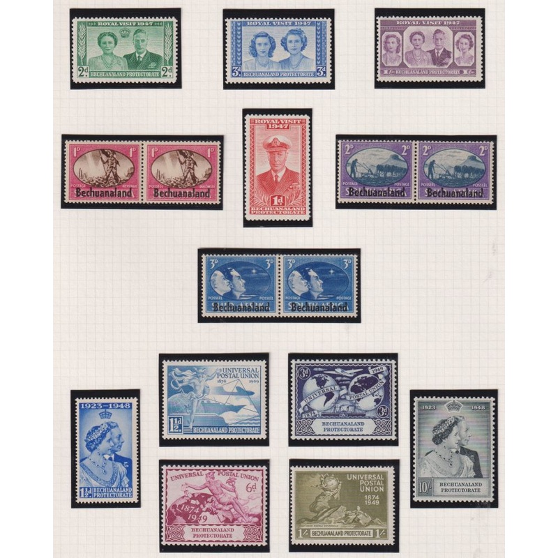 BECHUANALAND 1945-49 RSW & COMMEM SETS SUPERB UNMOUNTED MINT