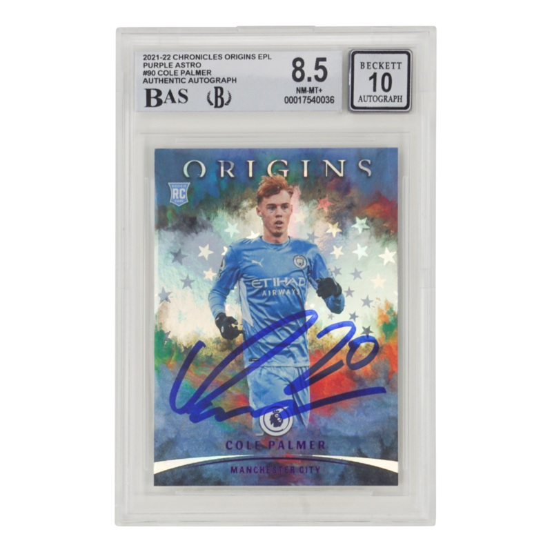 Cole Palmer Signed 2021-22 Panini Chronicles Origins RC – BGS 8.5 Autograph 10