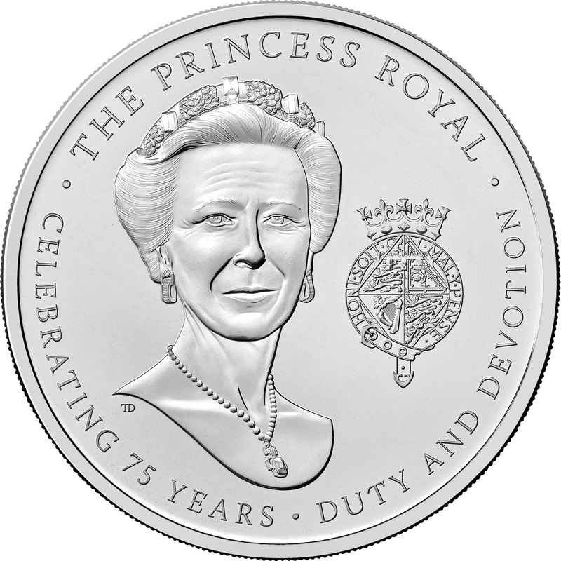 Great Britain 75th Birthday of Princess Anne 2025 5 Brilliant Uncirculated Coin