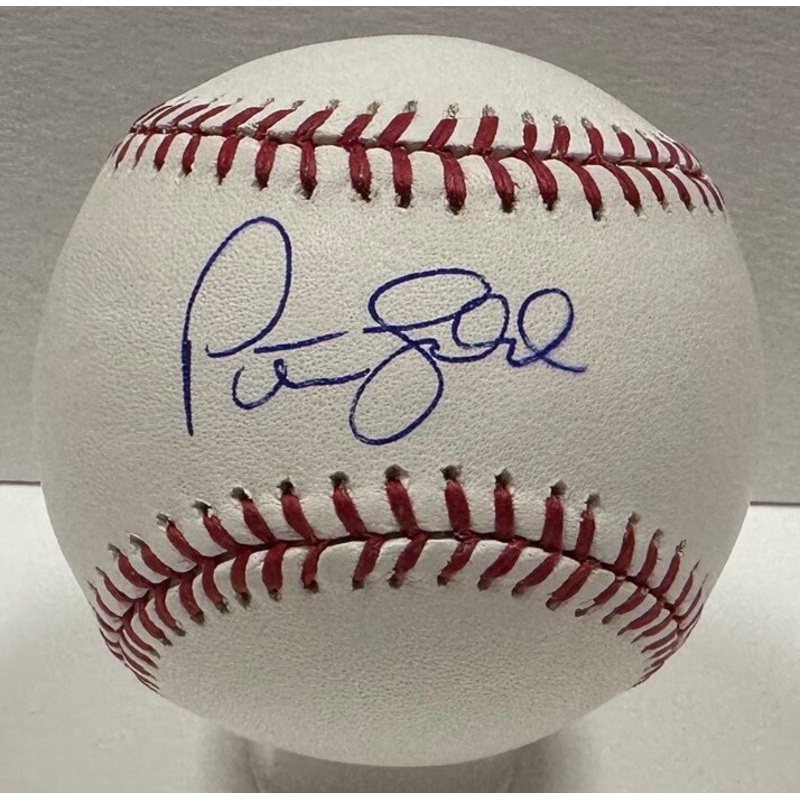 MIlw Brewers PETE LADD Signed Official MLB Baseball #1 AUTO – Astros – Mariners