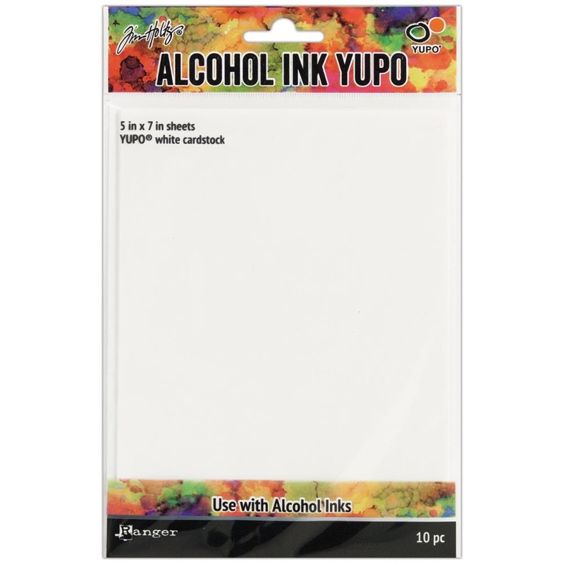 Tim Holtz Alcohol Ink White cardstock  Yupo Paper 10/pkg 5×7