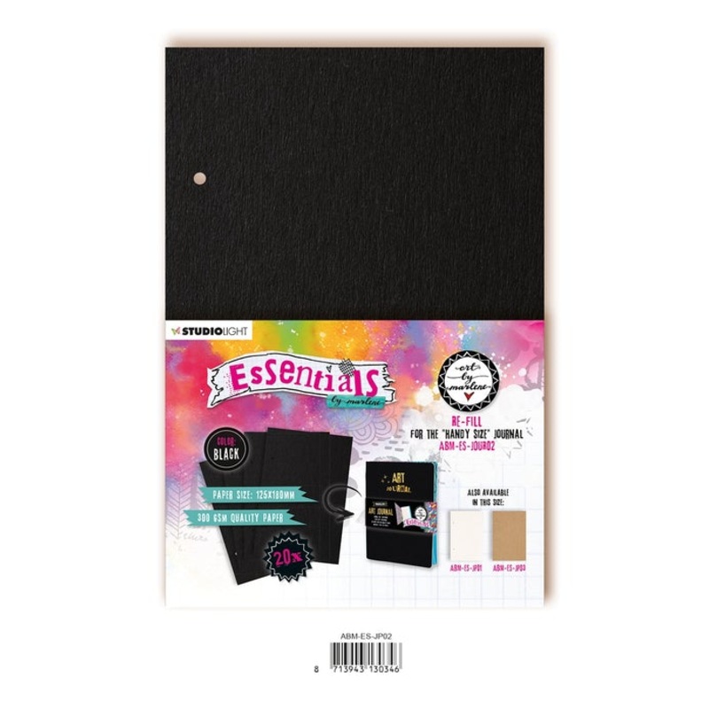 Art By Marlene Journal Pages For ABM-ES-JOUR02 Black Essentials 125x180x8mm 20 SH nr.02