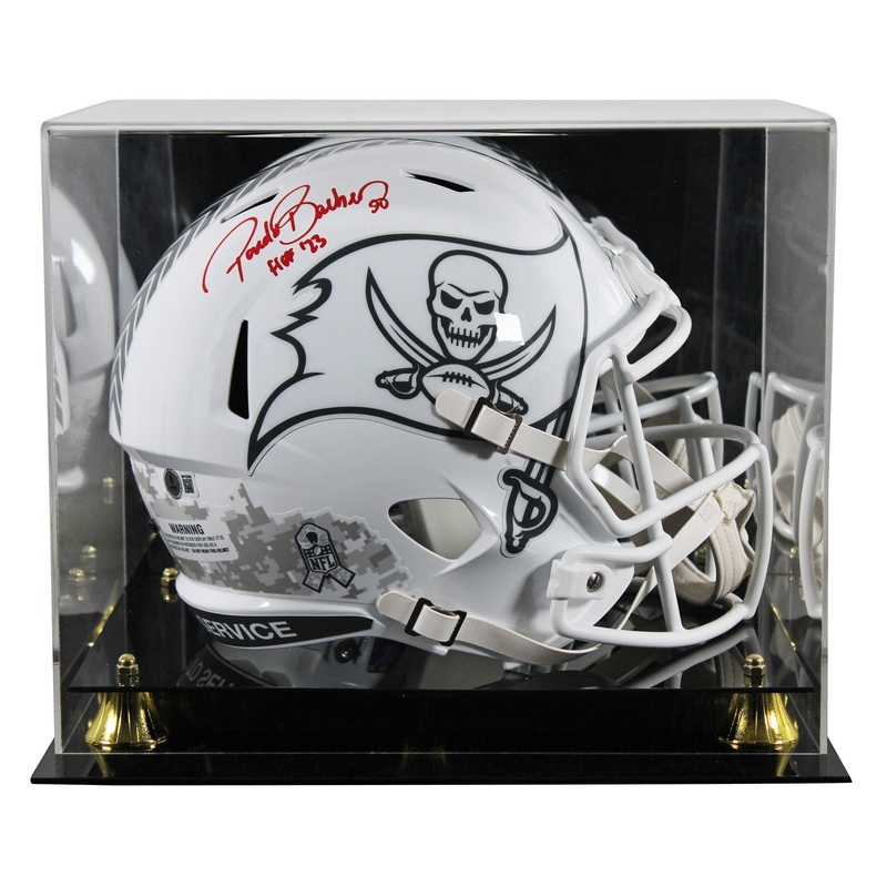 Bucs Ronde Barber HOF 23 Signed STS III F/S Speed Rep Helmet W/ Case BAS Wit