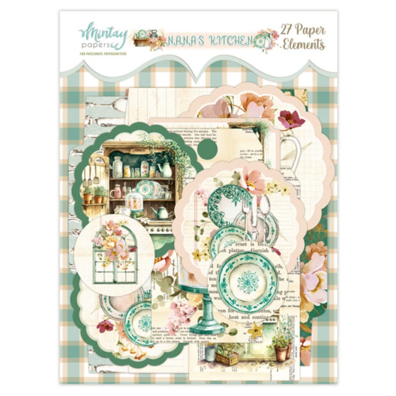 Mintay Papers PAPER ELEMENTS – NANA’S KITCHEN, 27 PCS