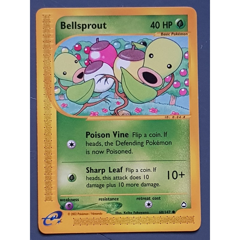 Pokemon Aquapolis Bellsprout #68/147 Trading Card