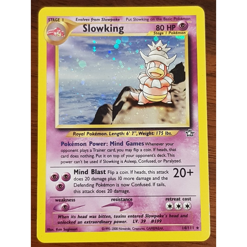 Pokemon Neo Genesis Slowking #14/111 Holo Trading Card