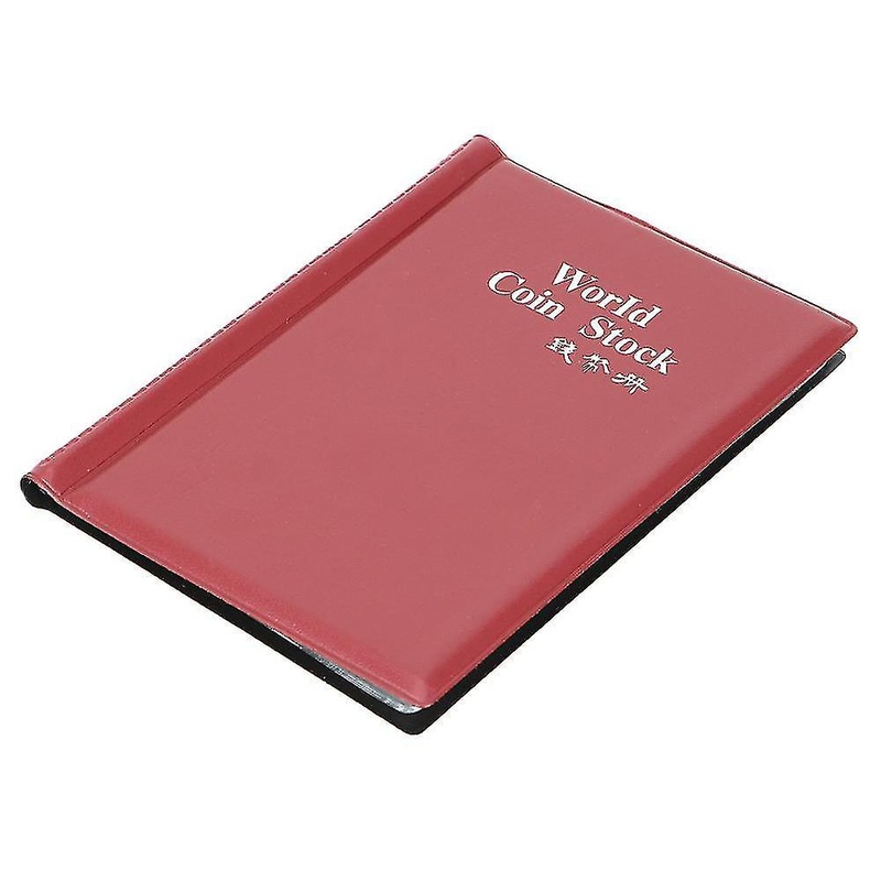 Red Coin Collection Organizer 120 Pockets Album Book