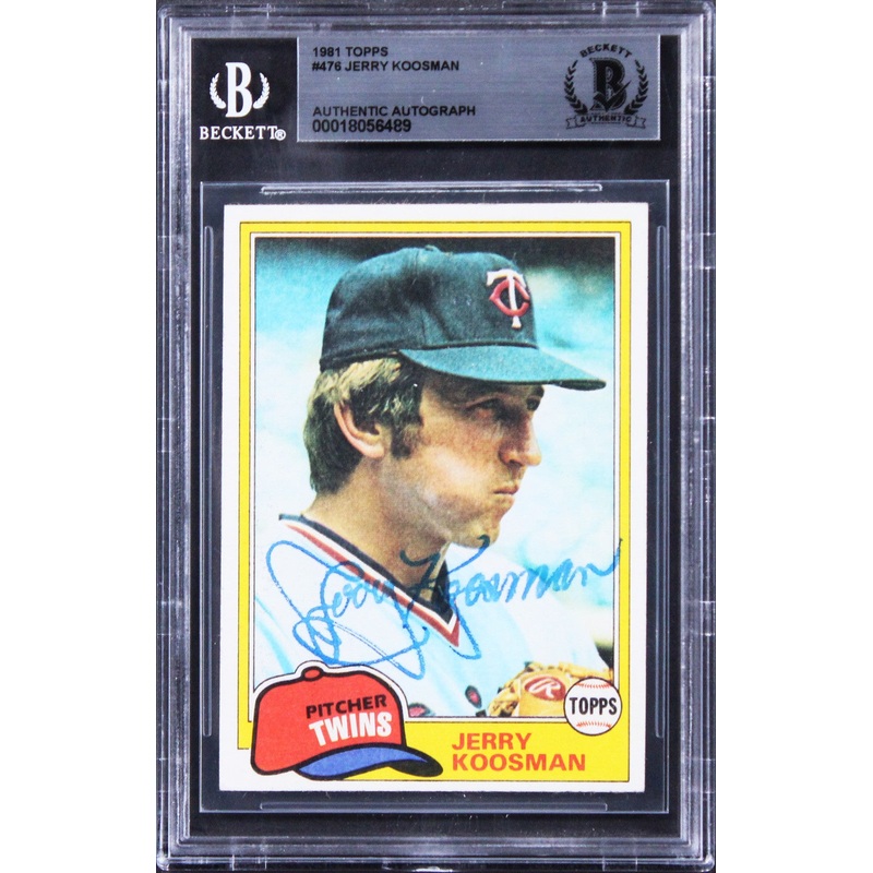 Twins Jerry Koosman Authentic Signed 1981 Topps #476 Card BAS Slabbed