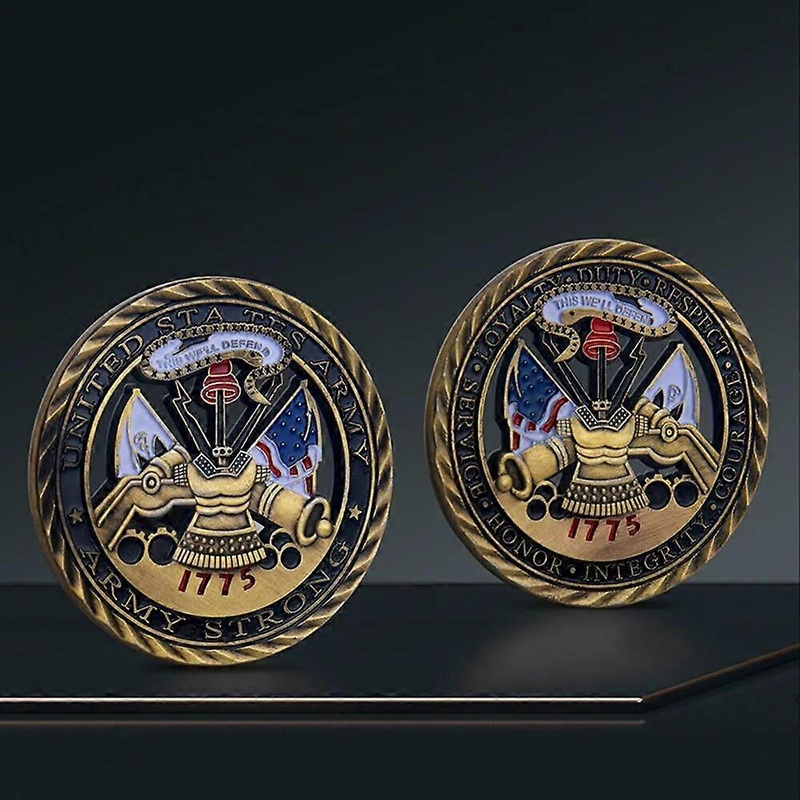 1775 United States Army Commemorative Coin Strong Army Challenge Coin Loyalty Respect Service Honor Medal Coins Gift