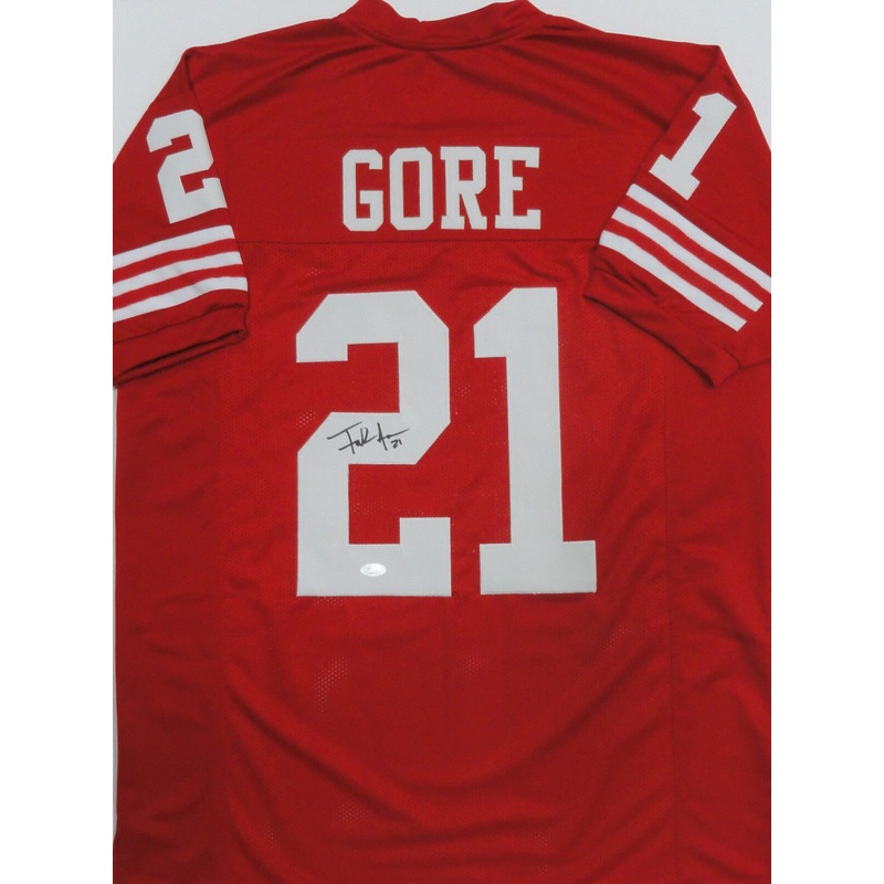 49ers FRANK GORE Signed Custom Replica San Francisco Jersey AUTO – JSA