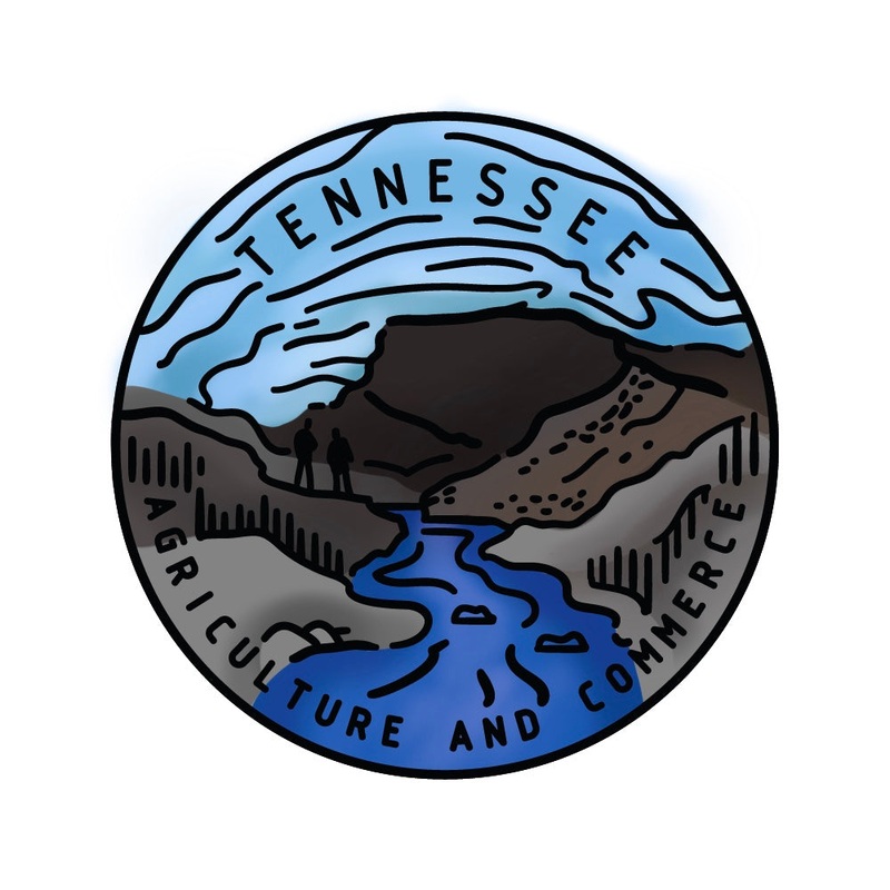 50 States Circles – 2×2 Stamp Set – Tennessee