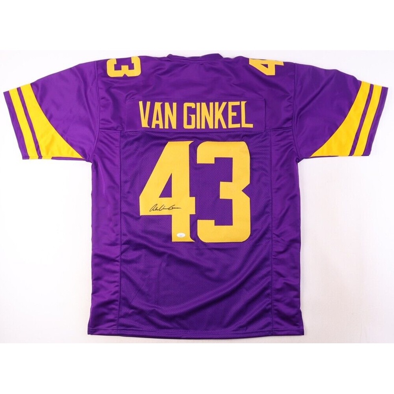 Andrew Van Ginkel Signed Minnesota Vikings Color Rush Jersey (JSA COA)Linebacker
