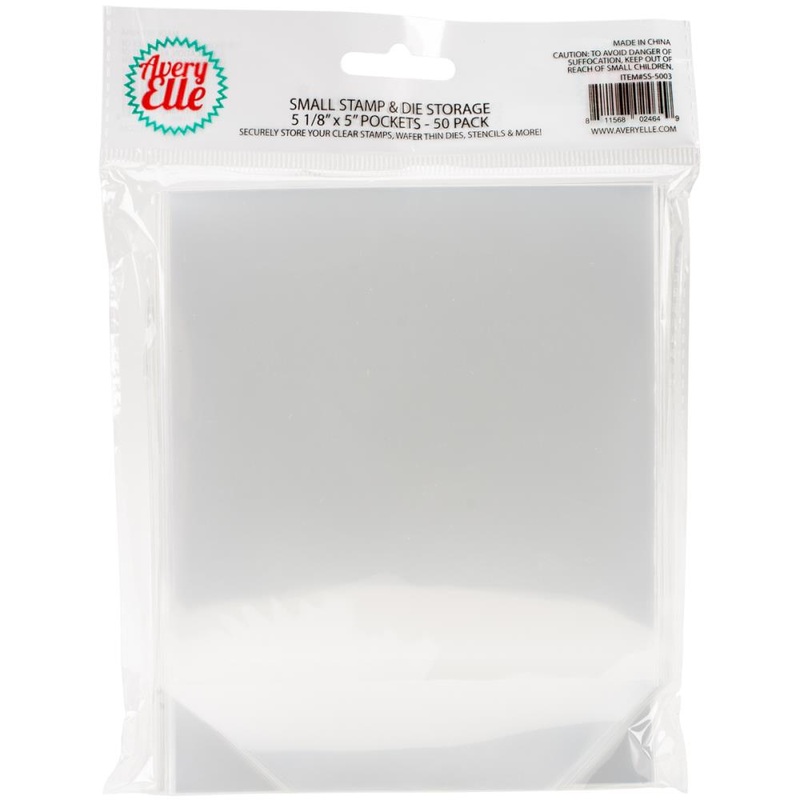Avery Elle Stamp & Die Storage Pockets 50/Pkg Small 5X5