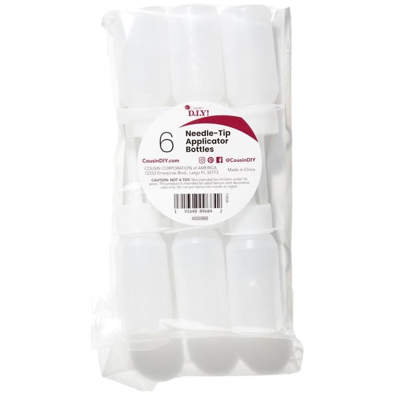 Cousin Needle Tip Applicator Bottles 6/Pkg Empty