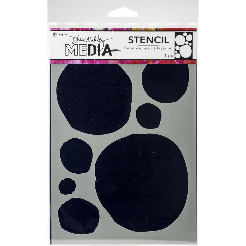 Dina Wakley Media Stencils 9X6 Circles For Painting