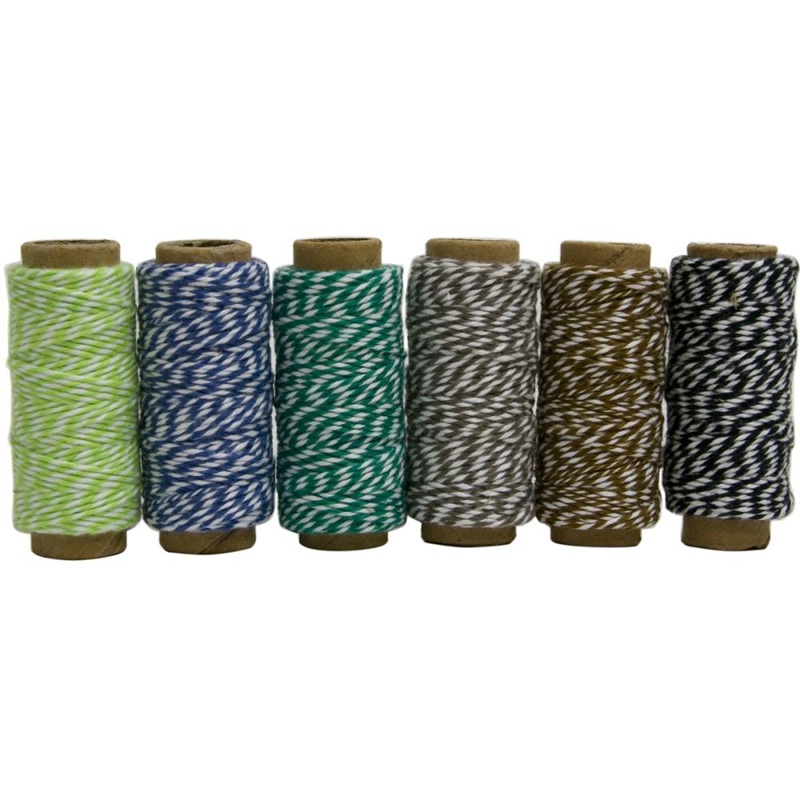 Hemptique Cotton Baker’s Twine Mini Spools 2-Ply 65′ Garden Party