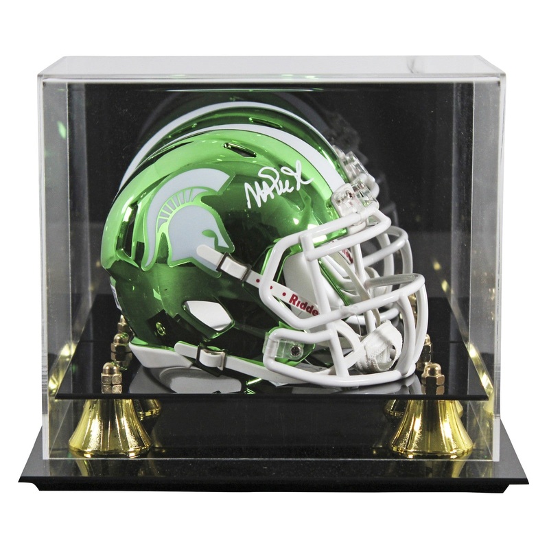 Michigan State Magic Johnson Signed Chrome Speed Mini Helmet W/ Case BAS Witness