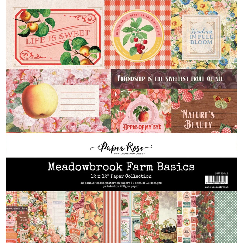 Paper Rose Farm Basics 12×12 Paper Collection