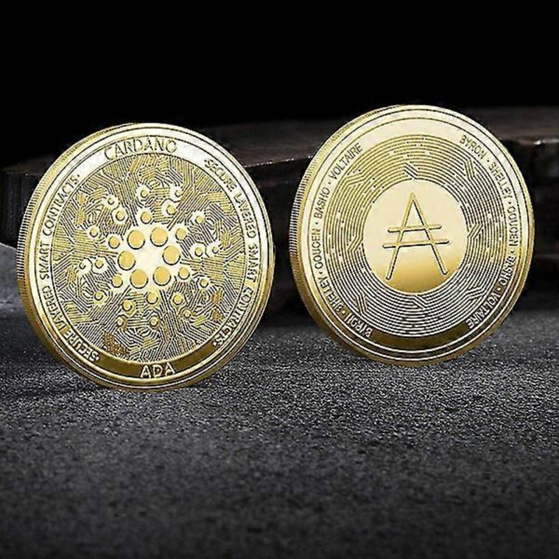 Plated Cardano Ada Coin Cryptocurrency Physical Collection Metal Coin Gold – Collectible Coin